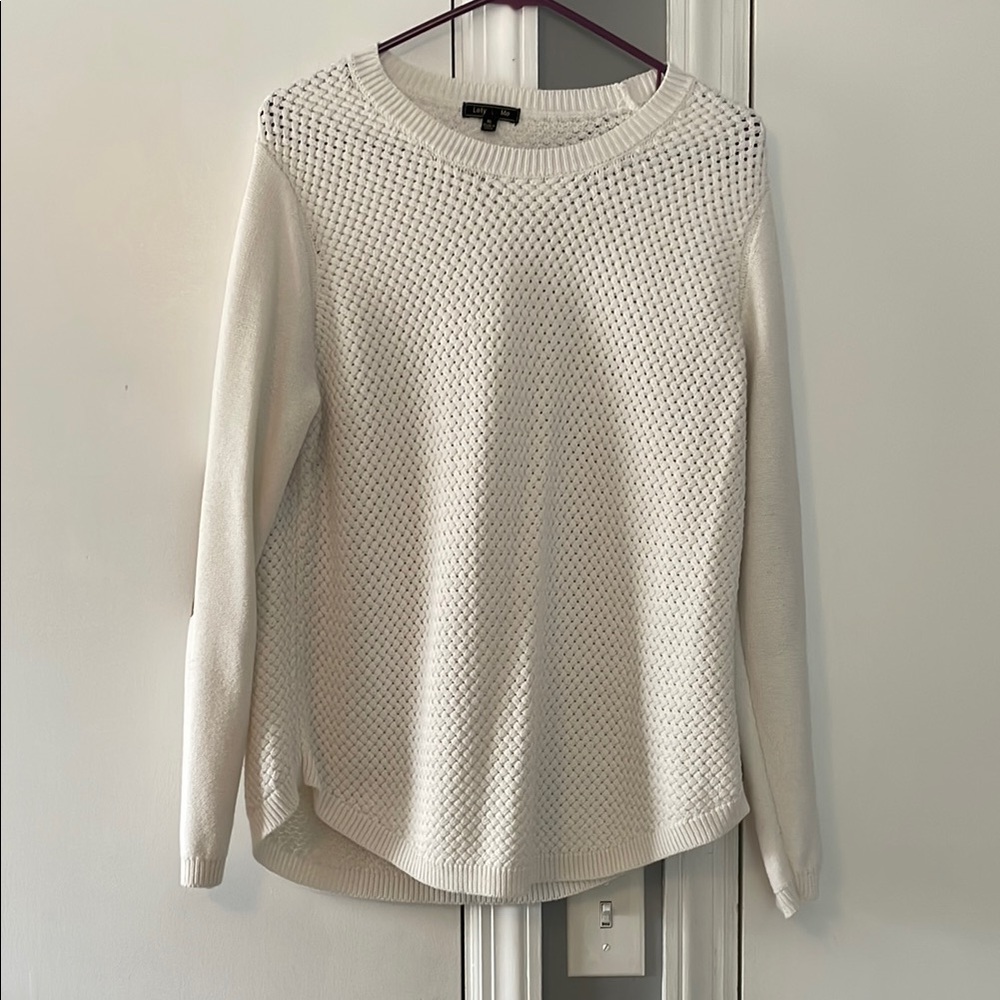 White Sweater with elbow patches